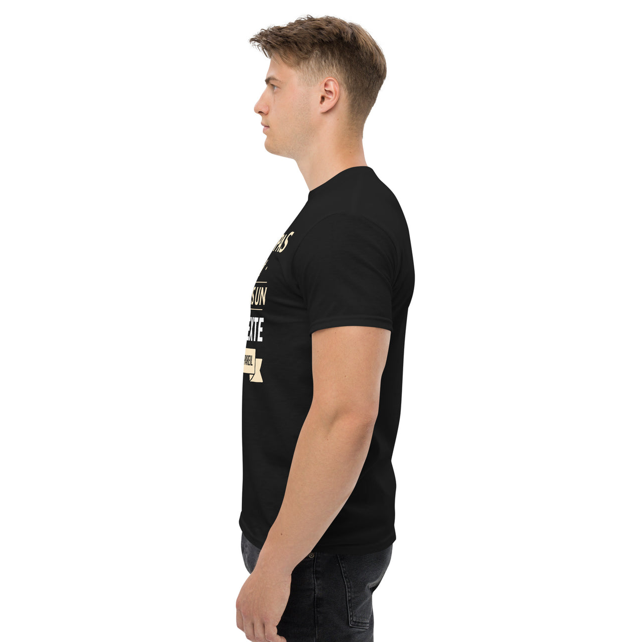 T-shirt personnalisé noir dos - Je ne suis pas parfait !