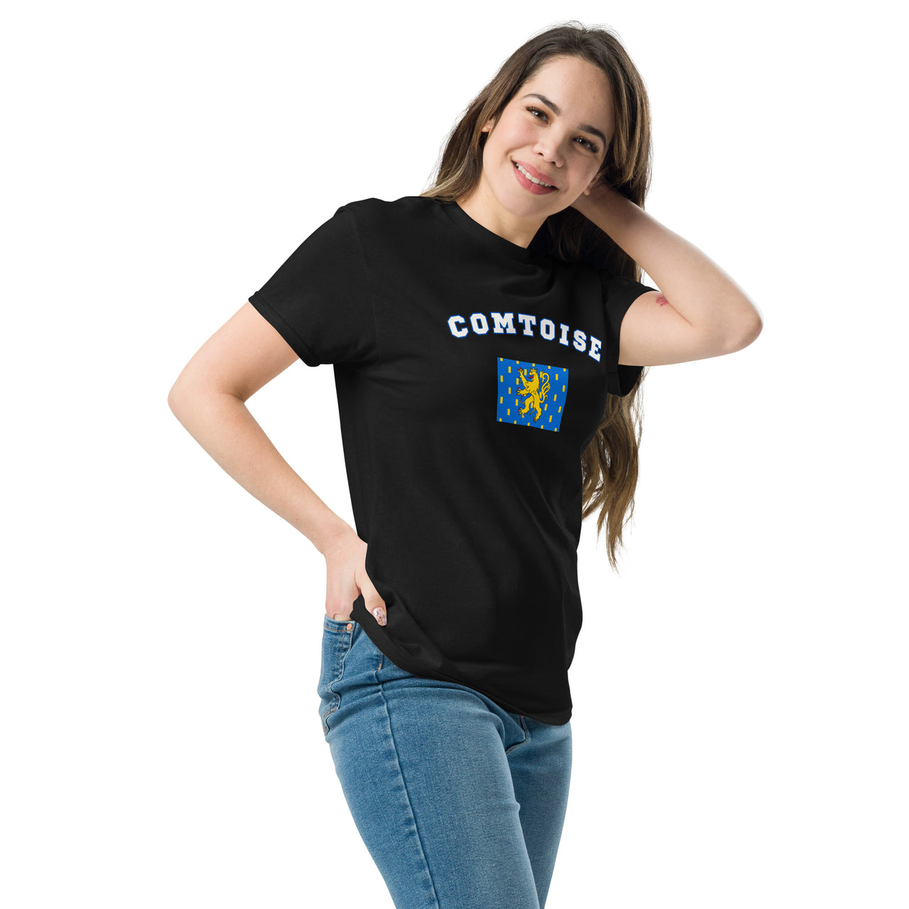 T-shirt Franche-Comté bleu marine - Fierté universitaire en coton