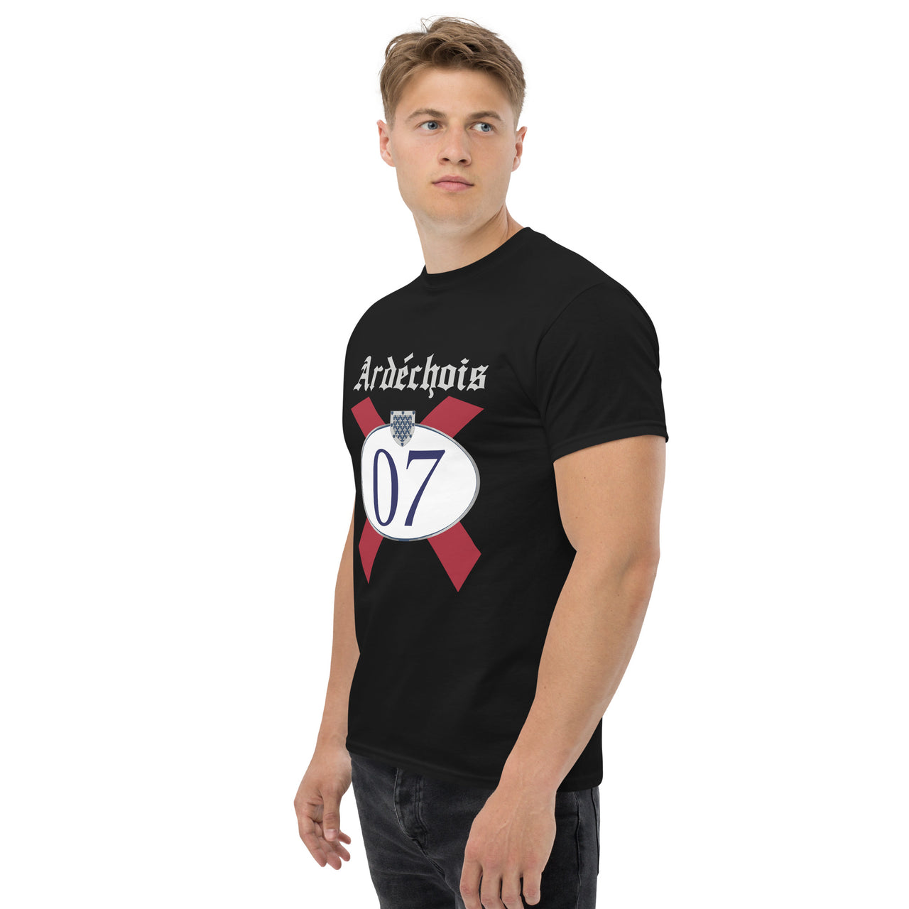 T-shirt Ardèche noir dos - Pastiche humoristique sur la bière 07