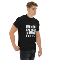 Thumbnail for T-shirt Échecs noir - design élégant et structuré