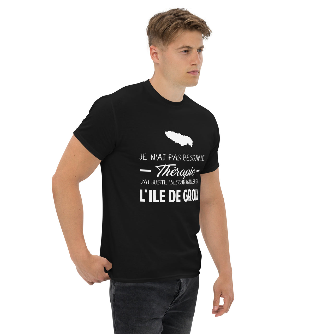 T-shirt Bretagne noir - Je n’ai pas besoin de thérapie