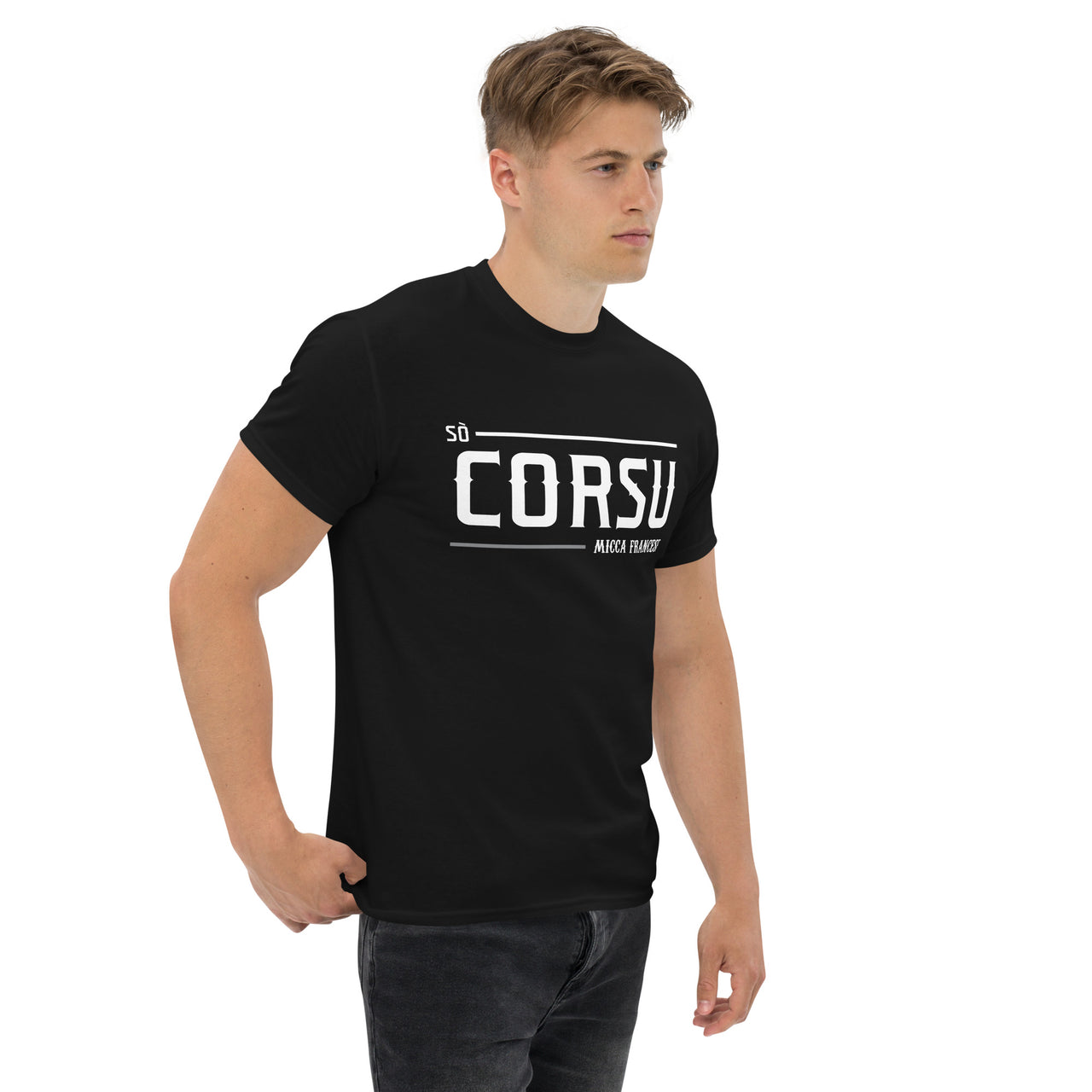 T-shirt Corse noir dos - Parlez avec le cœur et l'accent