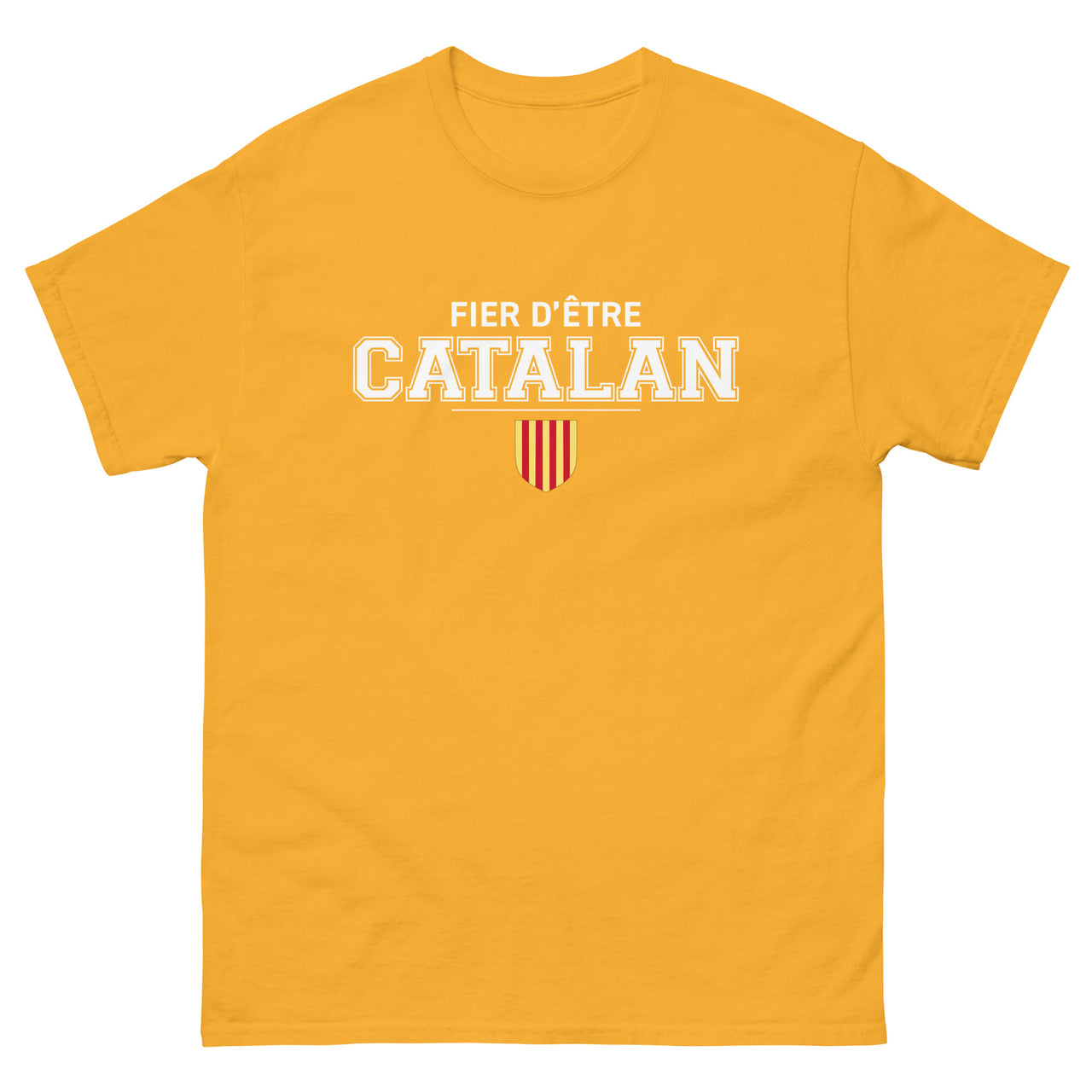 T-shirt Catalan or - Fier d'être Catalan face