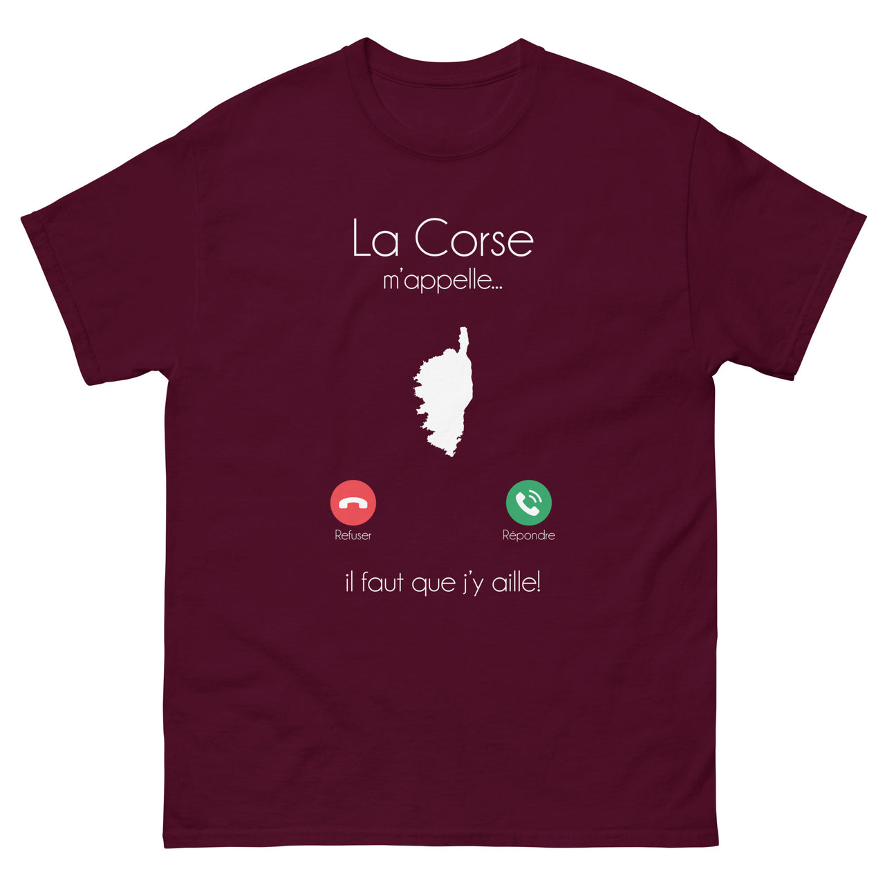 T-shirt Corse bleu marine dos - La fierté de l'île