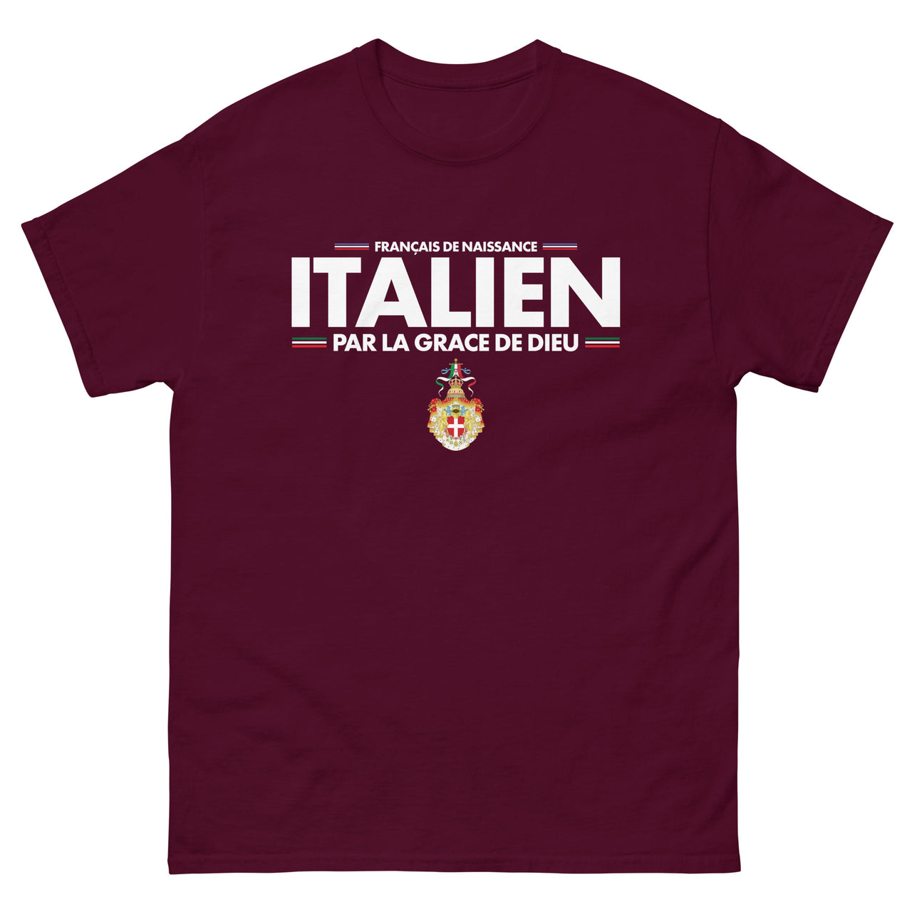 T-shirt Italie bordeaux - Français de naissance