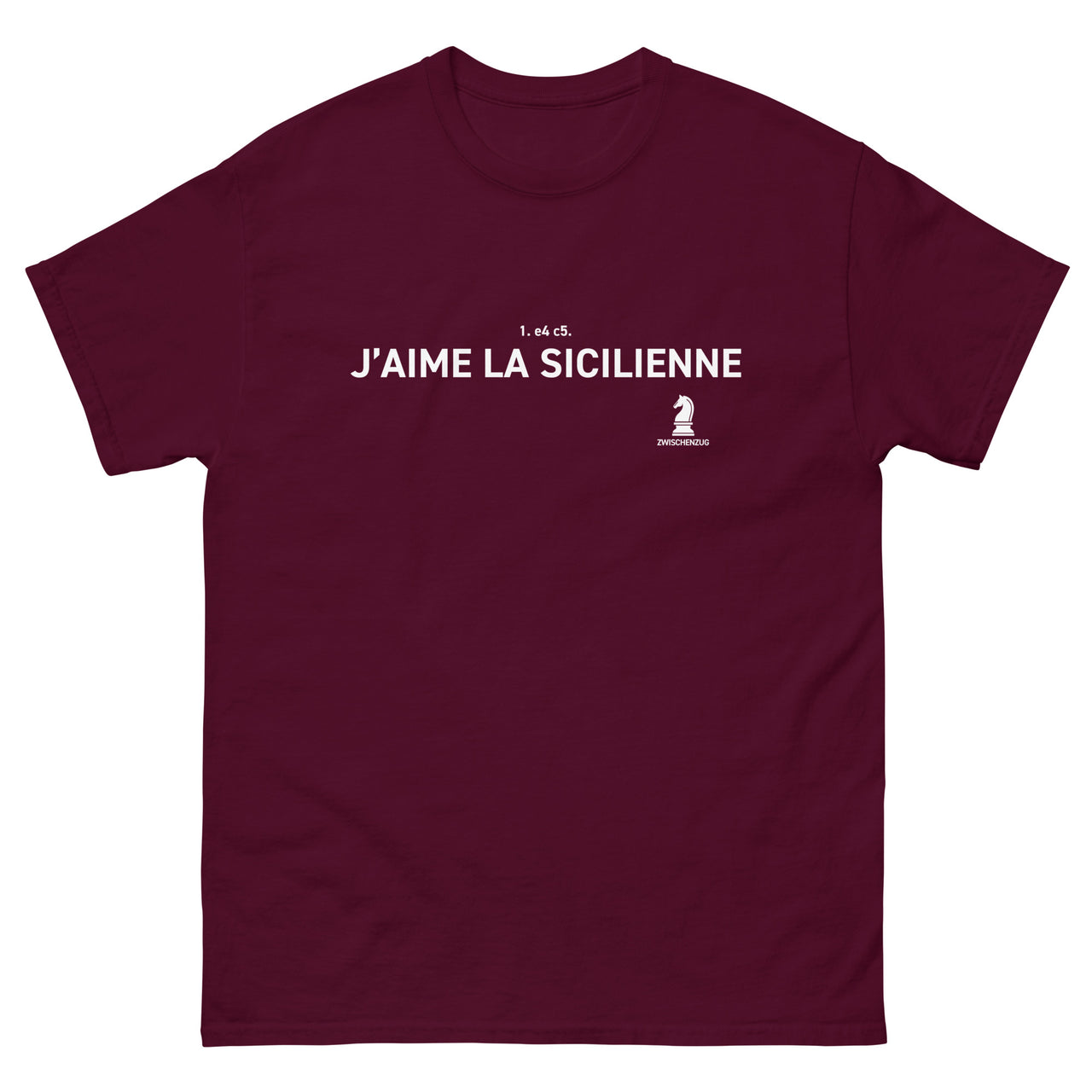 T-shirt classique unisexe - Humour Échec - La sicilienne - Collection ZWISCHENZUG