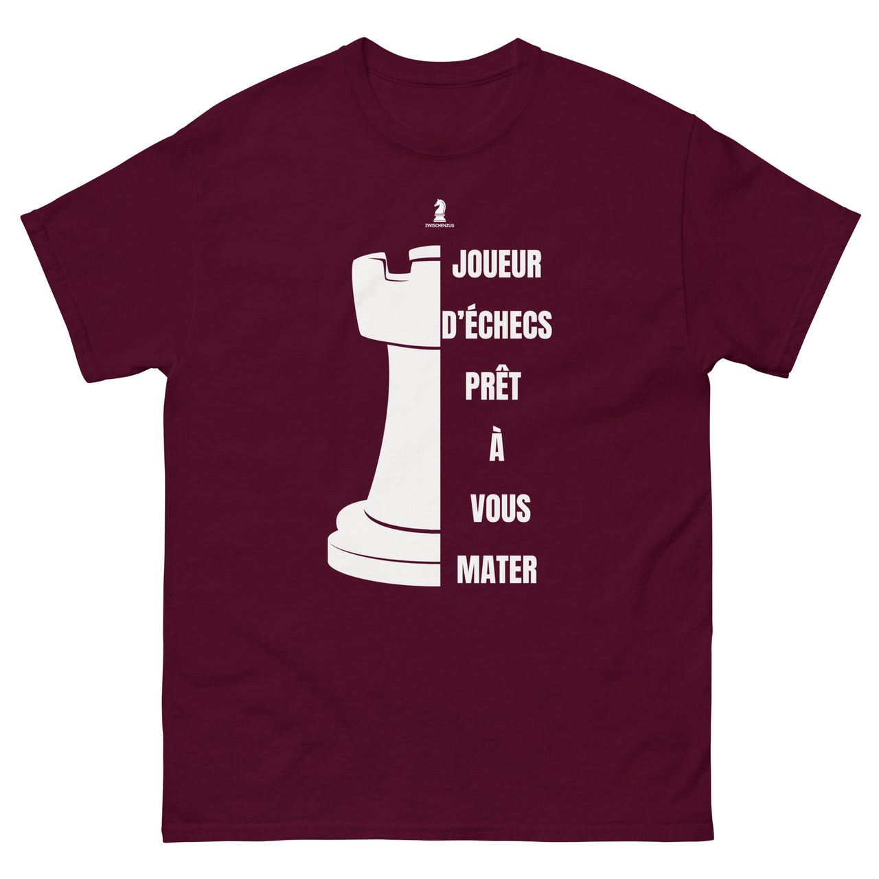 T-shirt Échecs bleu marine - Prêt à vous mater
