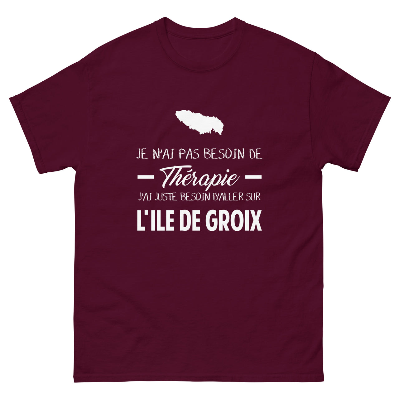 T-shirt Bretagne noir dos - Je n’ai pas besoin de thérapie