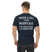 Thumbnail for T-shirt marine Niortais, design fierté locale Niort Deux-Sèvres, vu de dos