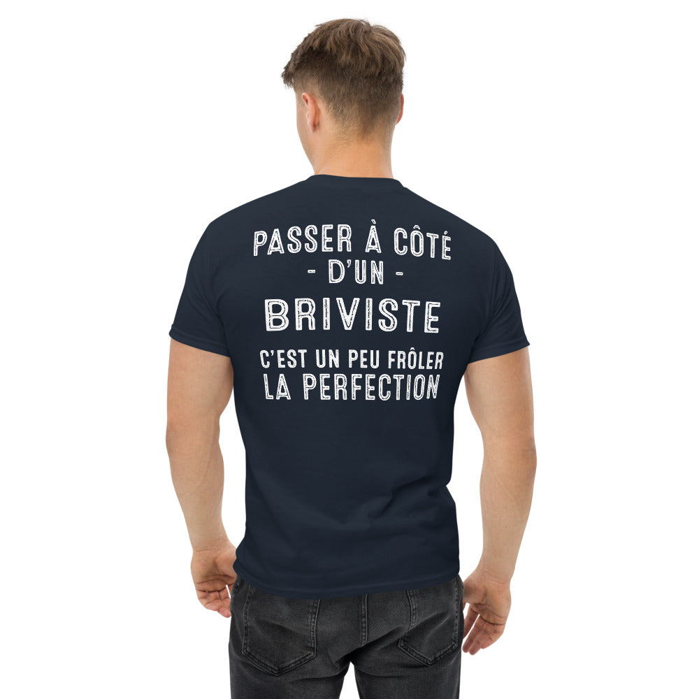T-shirt marine Briviste, design fierté Brive-la-Gaillarde, vu de dos