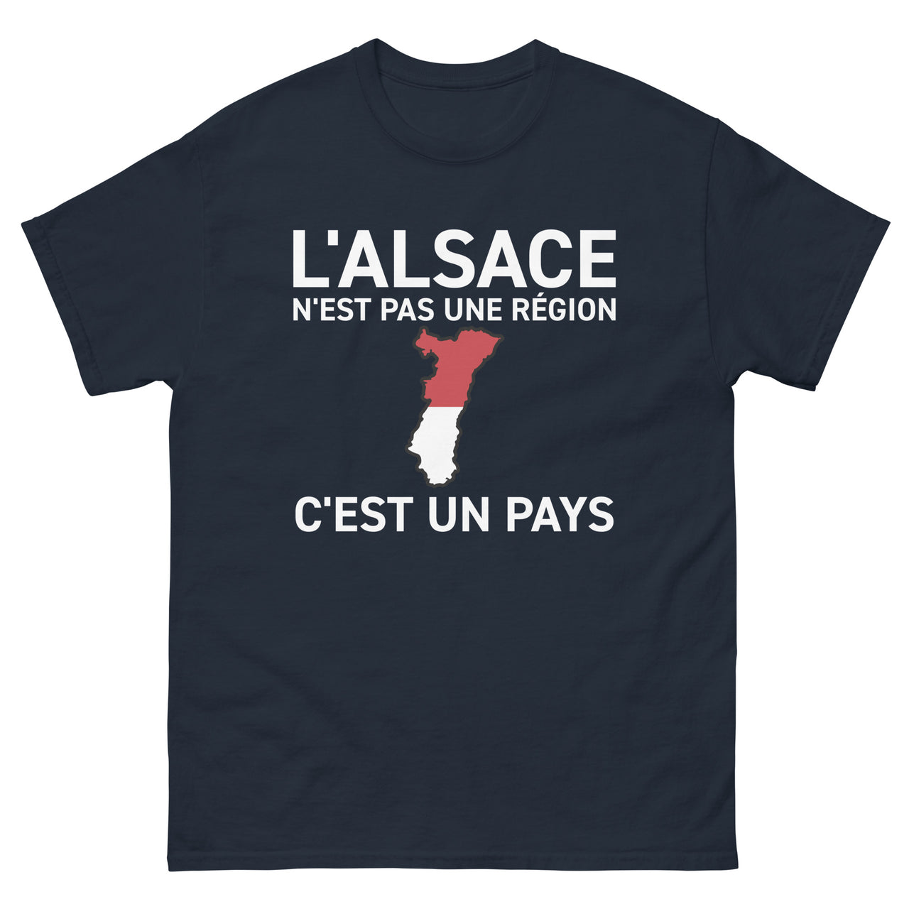 T-shirt Alsace noir dos - L'Alsace n'est pas une région, c'est un pays