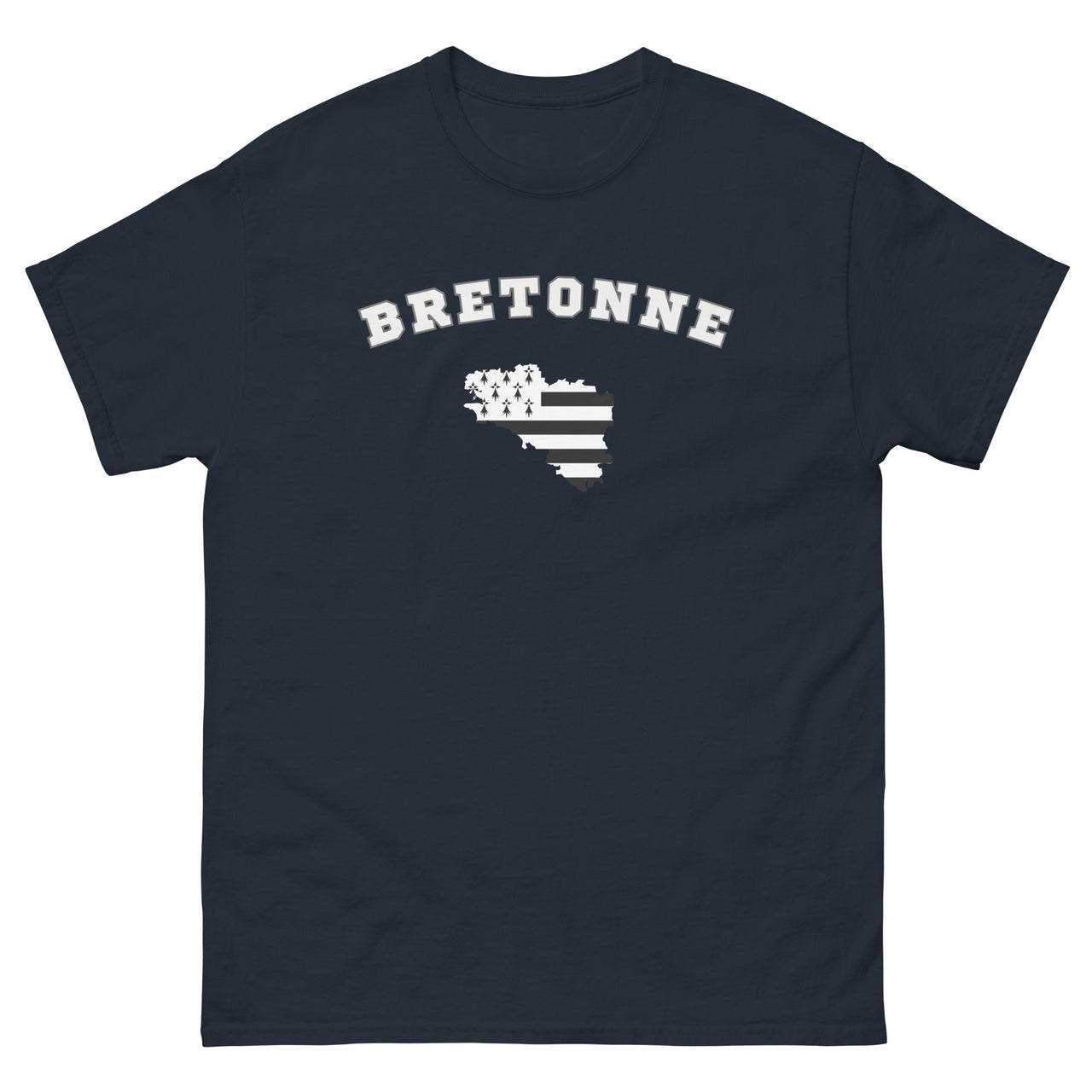 T-shirt Bretagne noir dos - style universitaire