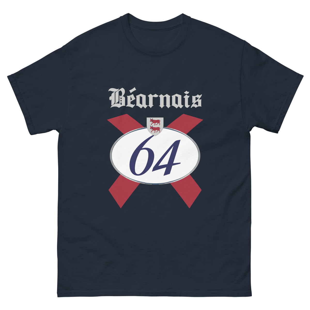 T-shirt Béarn bleu marine dos - Pastiche humoristique sur la bière