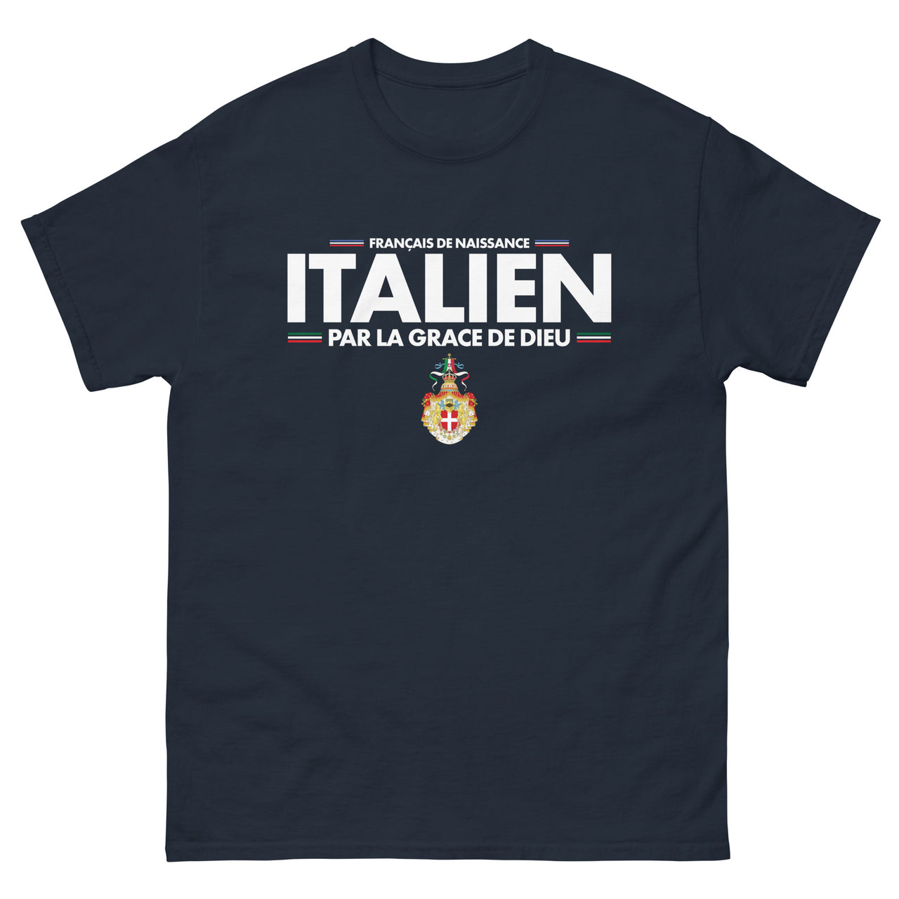 T-shirt Italie bleu marine dos - Français de naissance