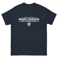 Thumbnail for T-shirt Franc-Comtois bleu marine dos - par la grâce de Dieu