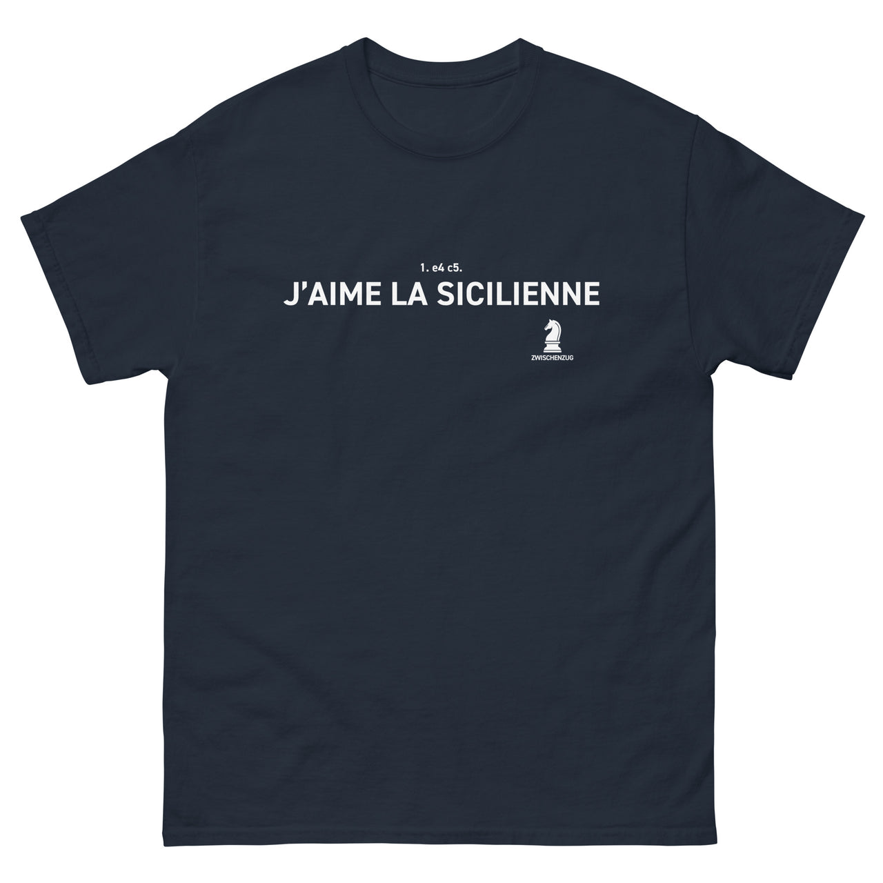 T-shirt classique unisexe - Humour Échec - La sicilienne - Collection ZWISCHENZUG