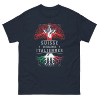 Thumbnail for T-shirt Suisse noir dos - Fierté des racines italiennes
