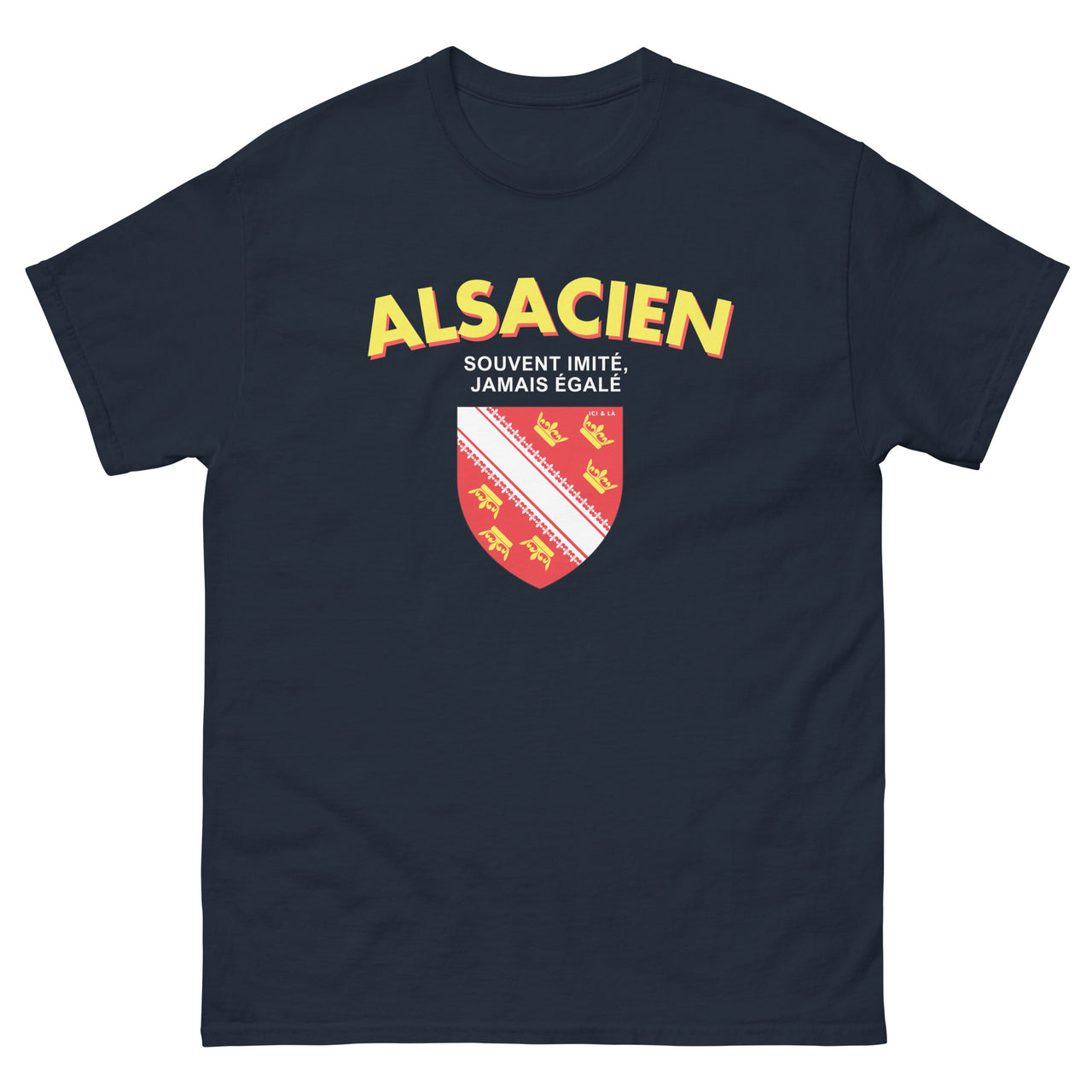 T-shirt Alsacien noir dos - Souvent imité, jamais égalé