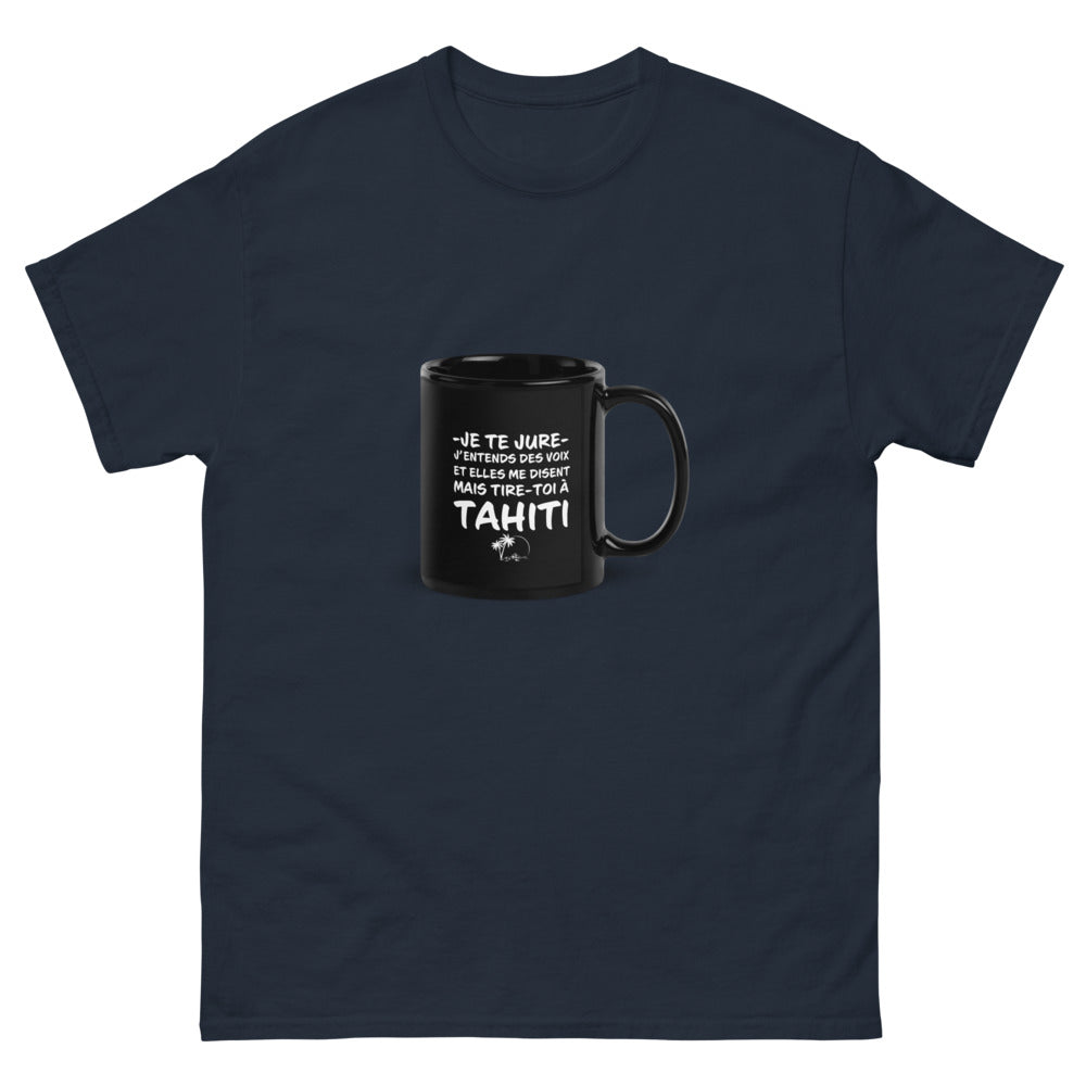T-shirt Mystérieux marine - Entendez-vous les voix ?