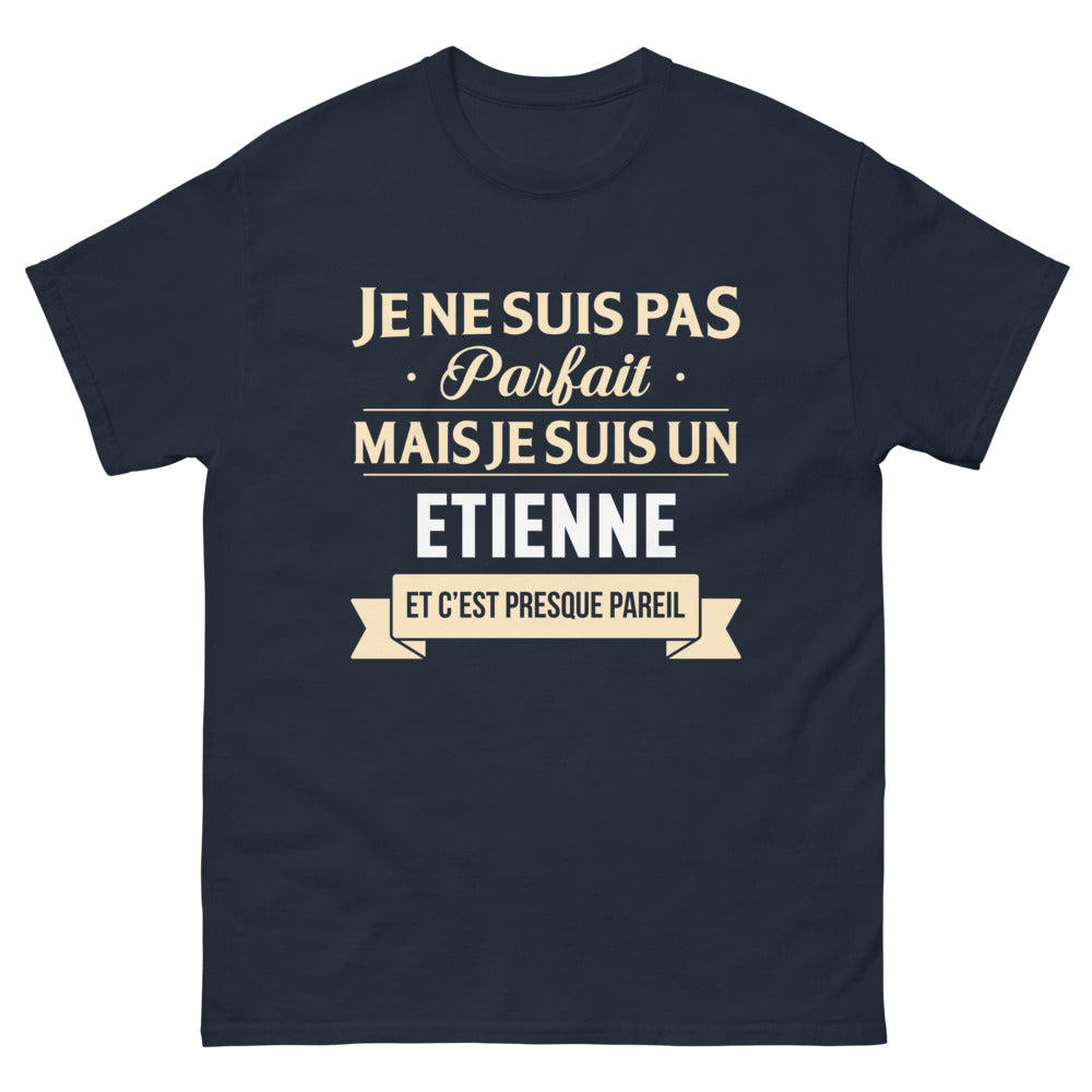 T-shirt Étienne noir dos - Fierté d'être presque parfait