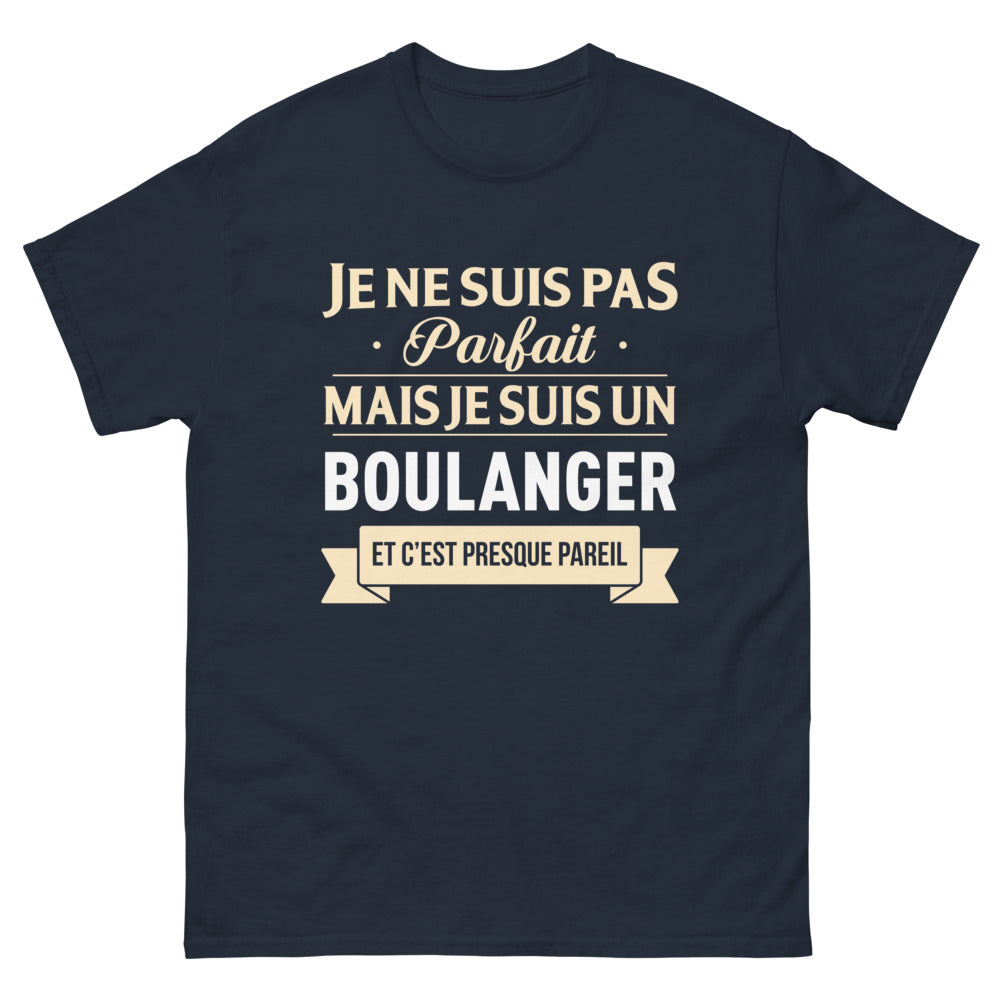 T-shirt boulanger noir dos - La perfection est un mythe