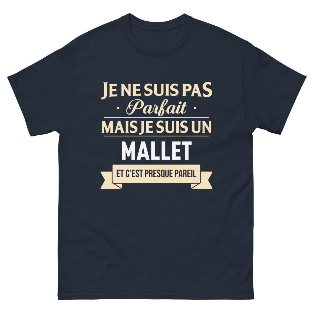T-shirt Mallet noir dos - presque parfait avec humour