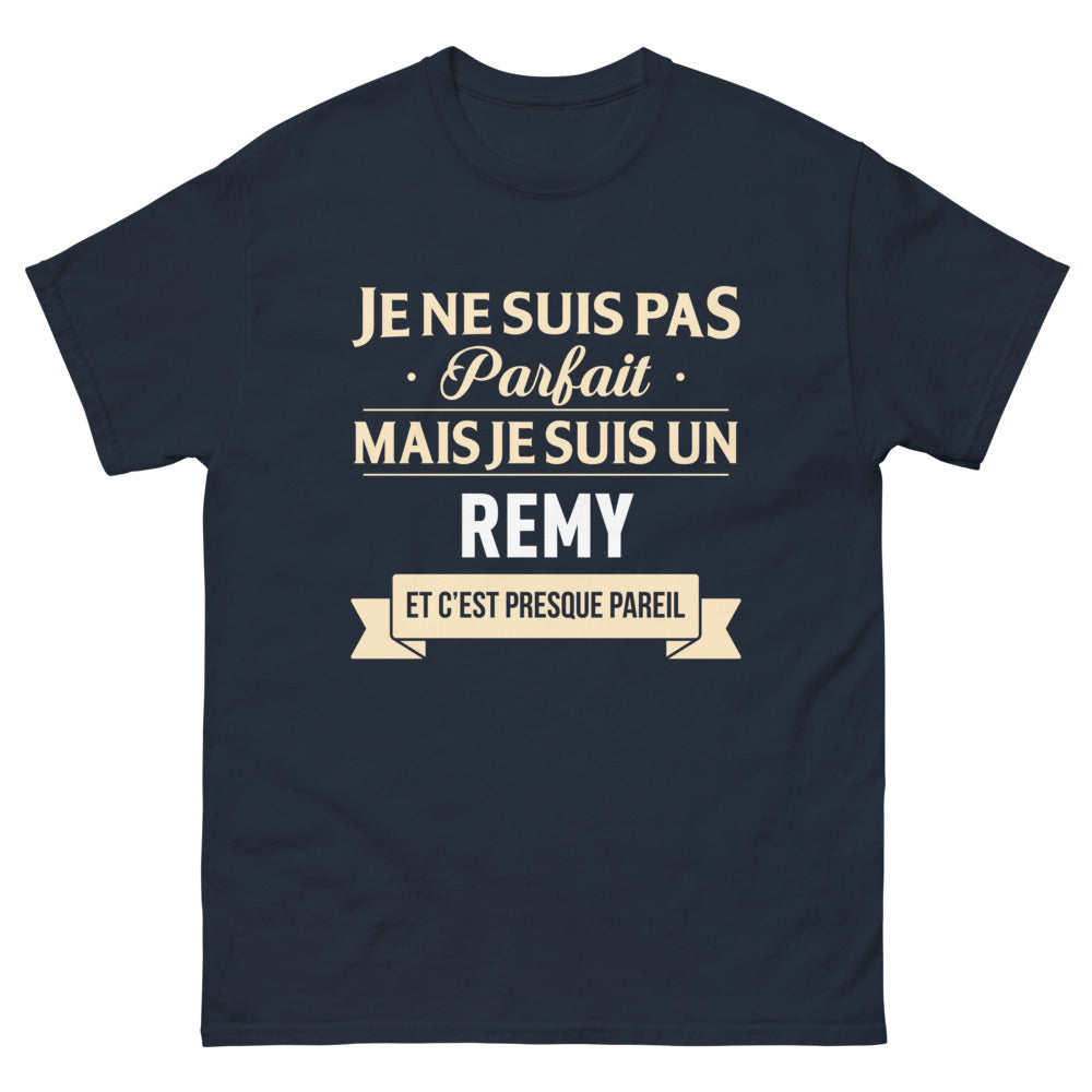 T-shirt humoristique Rémy noir dos - Je ne suis pas parfait