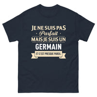 Thumbnail for T-shirt Germain marine - Parfaitement imparfait avec humour
