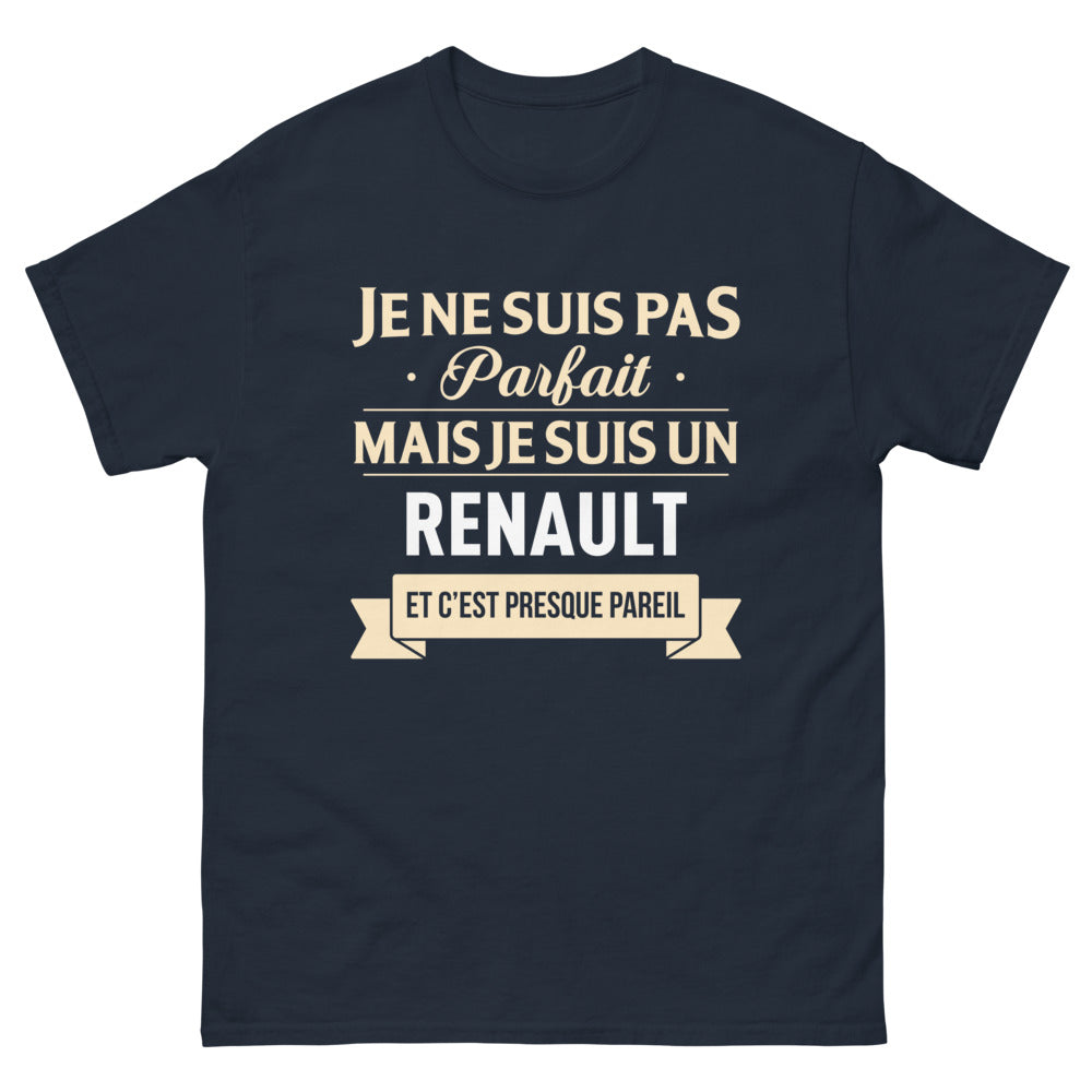 T-shirt Renault marine - Je ne suis pas parfait, presque pareil