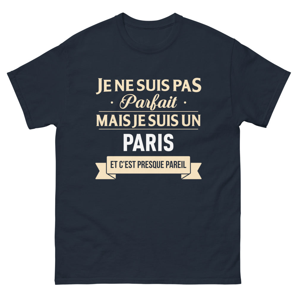 T-shirt Parisien marine - Je ne suis pas parfait, mais je suis Parisien