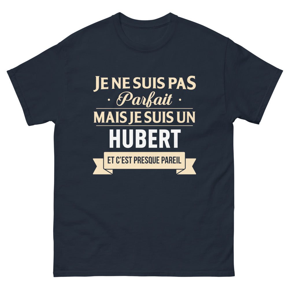 T-shirt Hubert bleu marine - Je ne suis pas parfait(e) mais presque