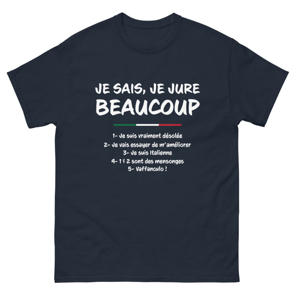 T-shirt Italie marine - Design humoristique sur les stéréotypes
