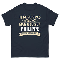Thumbnail for T-shirt Philippe marine - Je ne suis pas parfait mais je suis un Philippe
