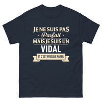 Thumbnail for T-shirt Vidal marine - Je ne suis pas parfait, je suis un Vidal
