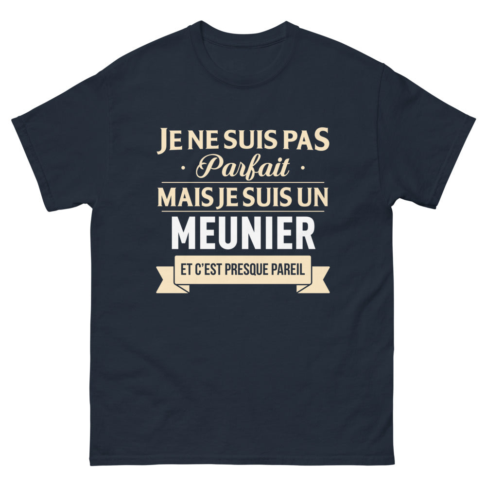 T-shirt Meunier marine - Je ne suis pas parfait mais je suis un meunier