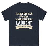 Thumbnail for T-shirt Laurent noir dos - Presque parfait avec humour