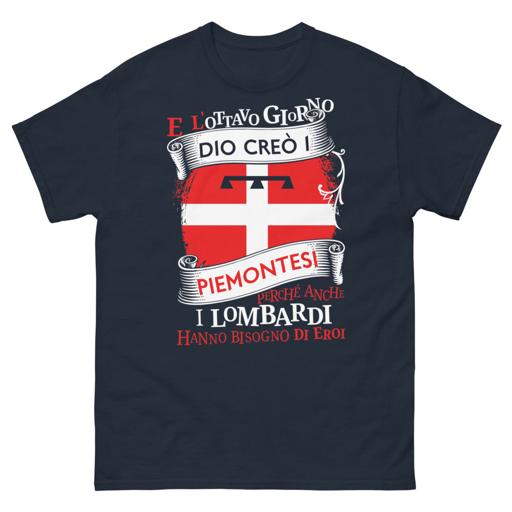 T-Shirt Piemonte Nero dietro - Eroico e Iconico