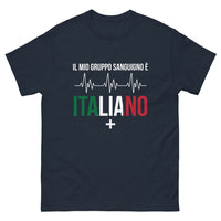 Thumbnail for Maglietta Italia blu navy - Il Mio Gruppo Sanguigno è Italiano