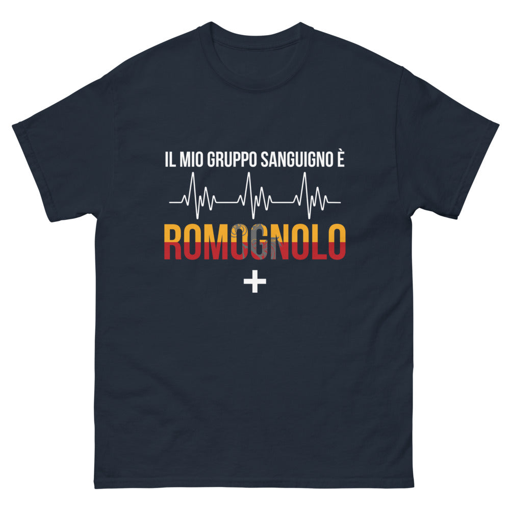 T-shirt Romagne marine - Il mio gruppo sanguigno è Romagnolo