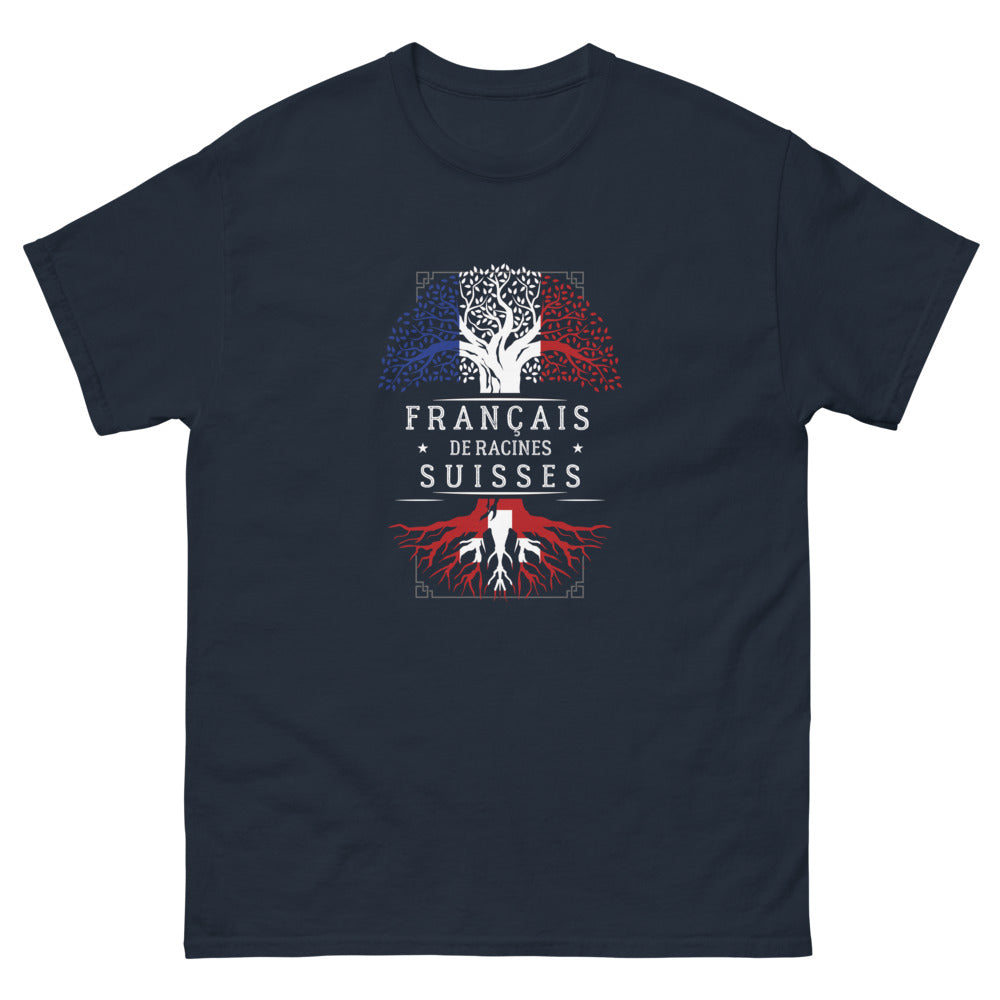T-shirt Suisse noir dos - Fierté & Style franco-suisse