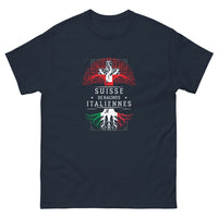 Thumbnail for T-shirt Suisse noir dos - Fièrement italien avec humour