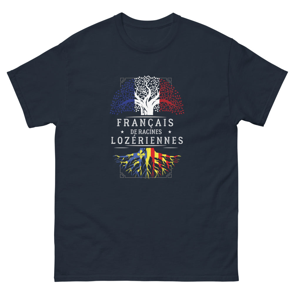 T-shirt Lozère marine - Fierté des racines locales humoristique