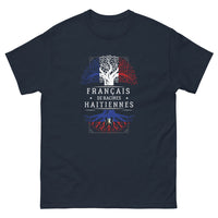 Thumbnail for T-shirt Haïti marine - Français de Racines Haïtiennes