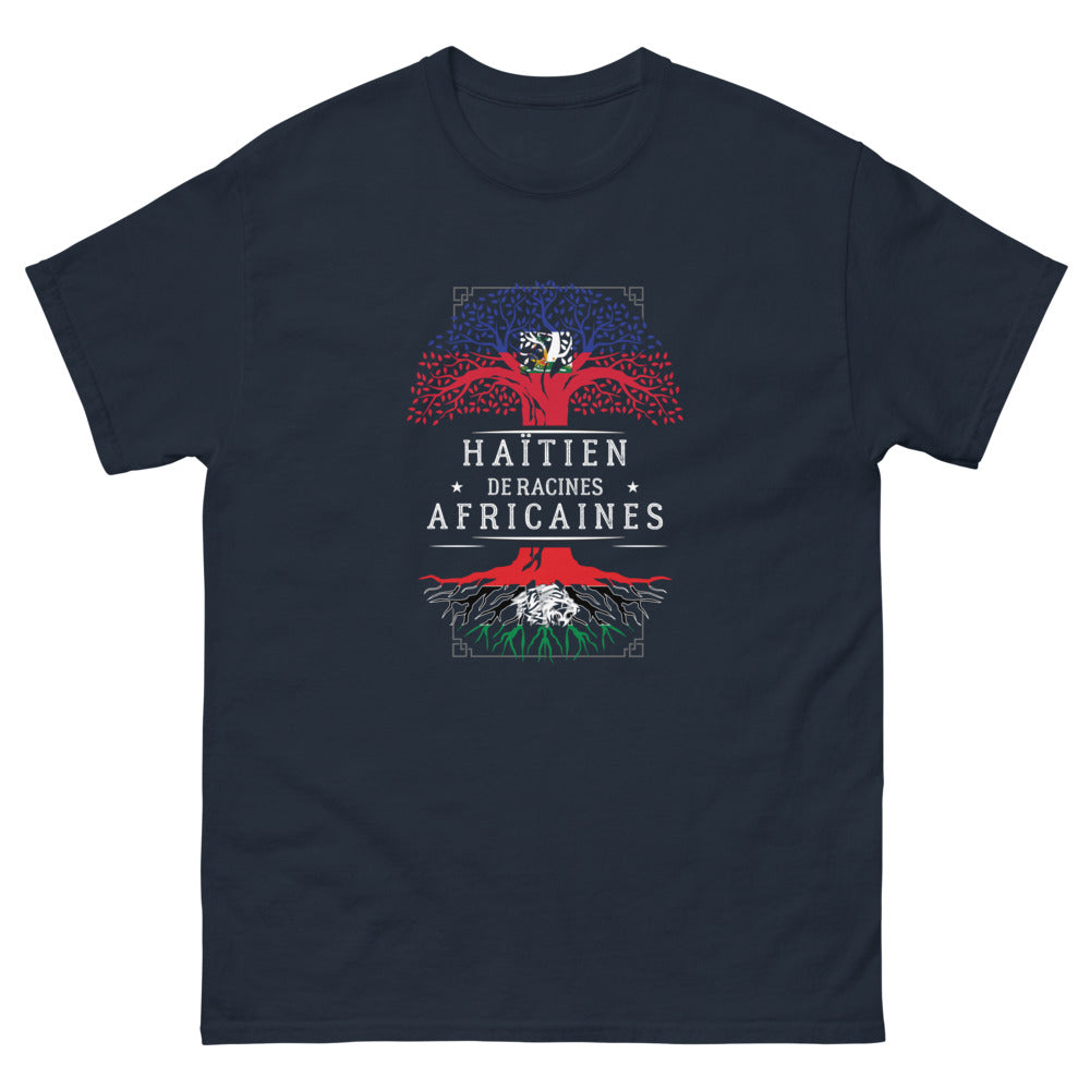 T-shirt Haïtien marine - Fierté et héritage africains