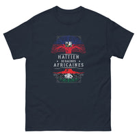 Thumbnail for T-shirt Haïtien marine - Fierté et héritage africains