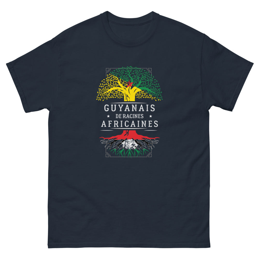 T-shirt Guyanais bleu marine - Fierté des Racines Africaines