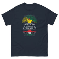 Thumbnail for T-shirt Guyanais bleu marine - Fierté des Racines Africaines