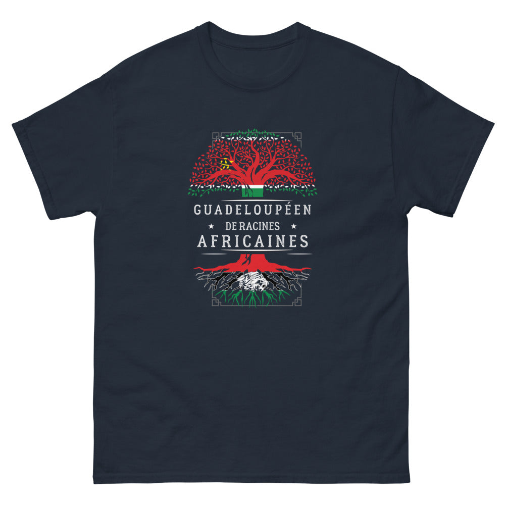 T-shirt Guadeloupe marine - Style et fierté africaines
