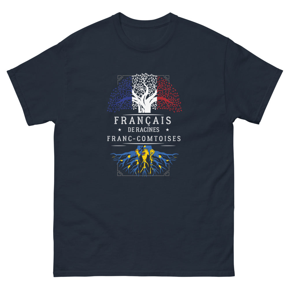 T-shirt Franche-Comté marine - Fier de mes racines