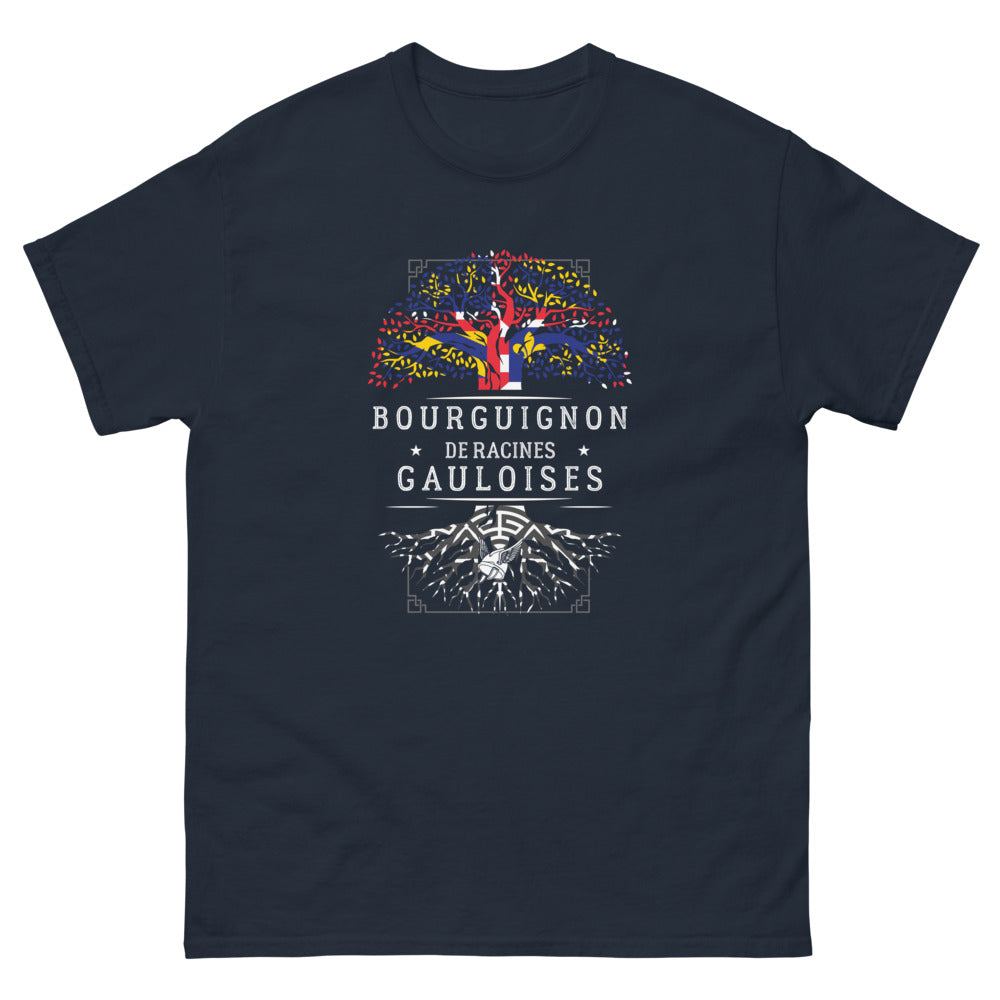 T-shirt Bourgogne marine - Fiers de nos racines gauloises